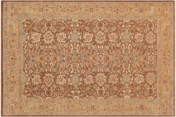 handmade Transitional Kafkaz Chobi Ziegler Lt. Brown Gold Hand Knotted RECTANGLE 100% WOOL area rug 9 x 12
